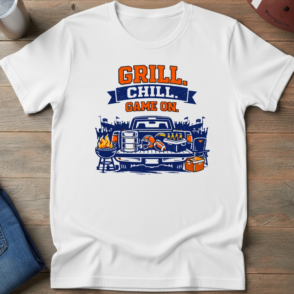 Grill Chill Game On T-Shirt
