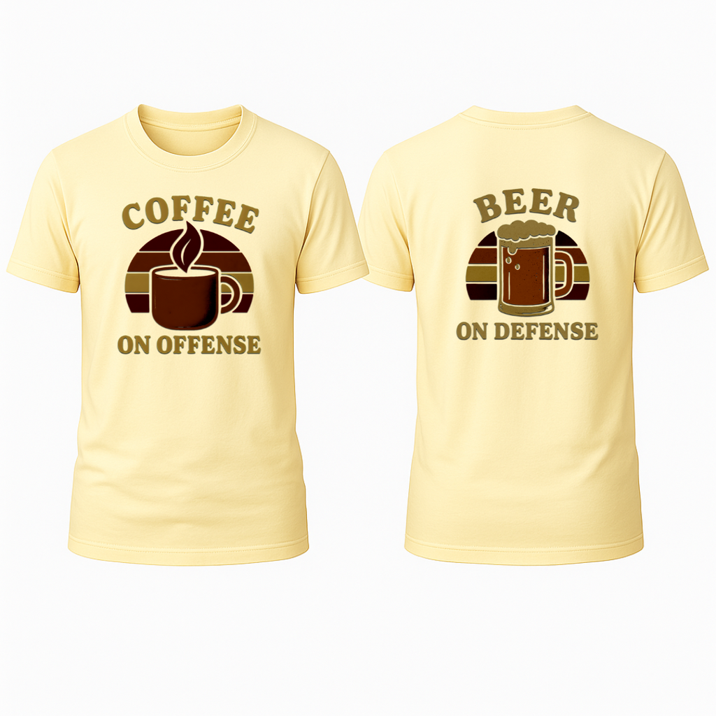 Coffee on Offense, Beer on Defense T-Shirt
