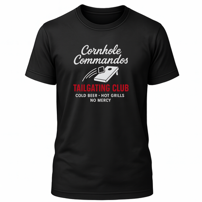 Cornhole Commandos Tailgating Club T-Shirt