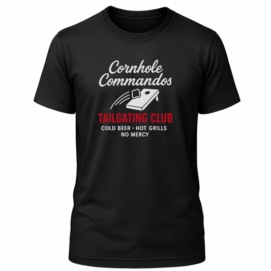 Cornhole Commandos Tailgating Club T-Shirt