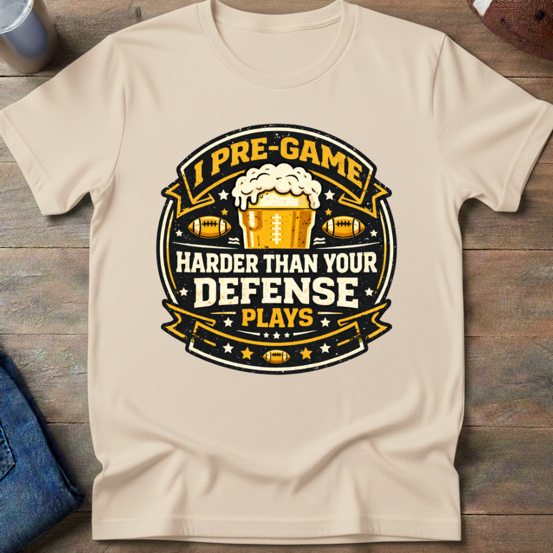 I Pre-Game Harder Badge T-Shirt