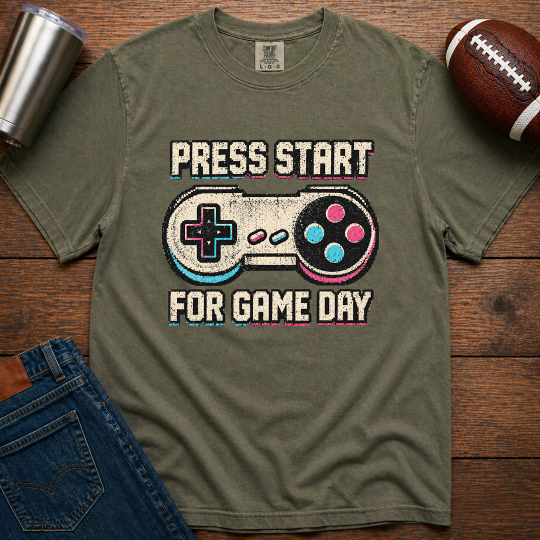 Press Start For Game Day T-Shirt