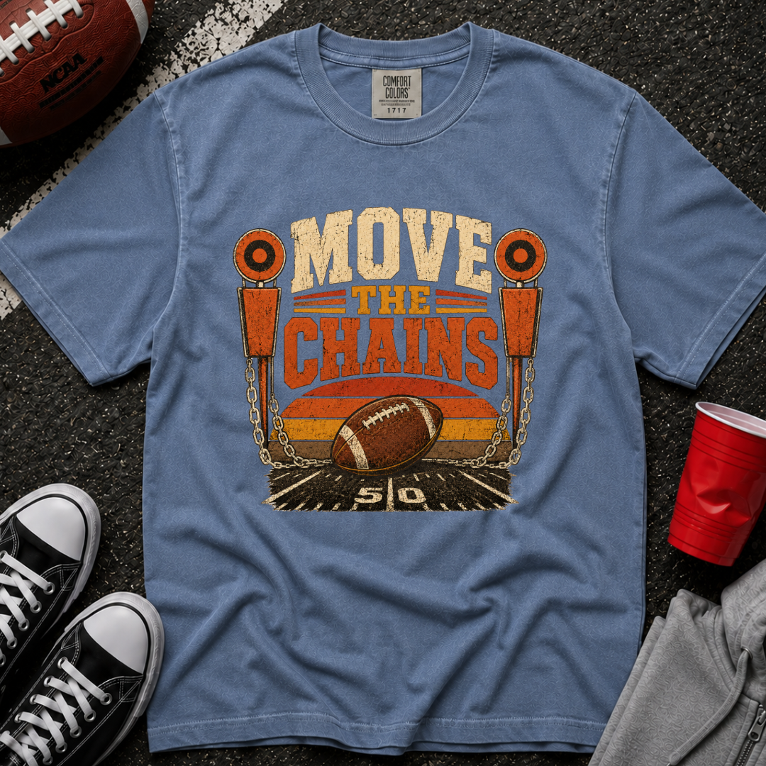 Move The Chains Retro Sunset T-Shirt
