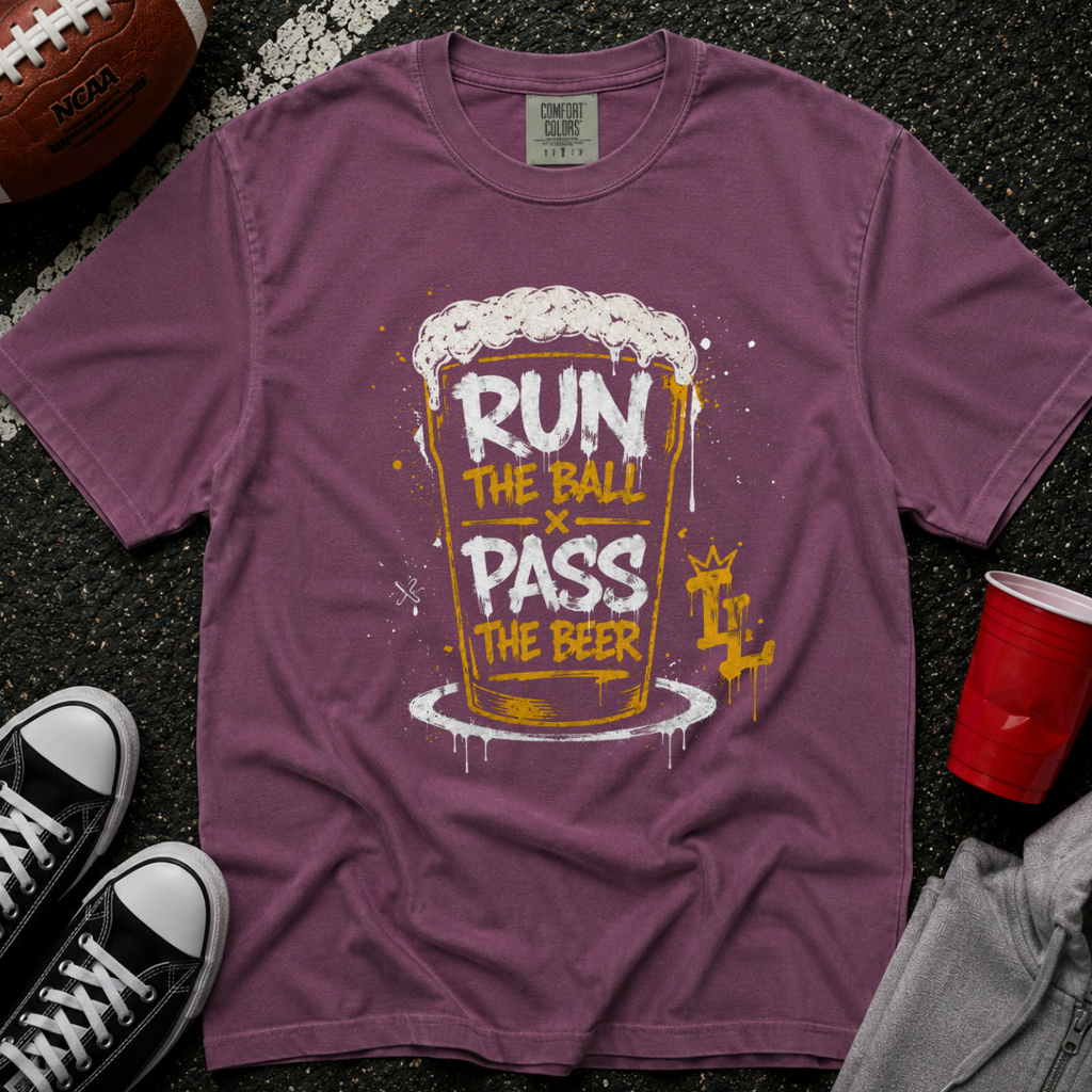 Run The Ball Pass The Beer T-Shirt
