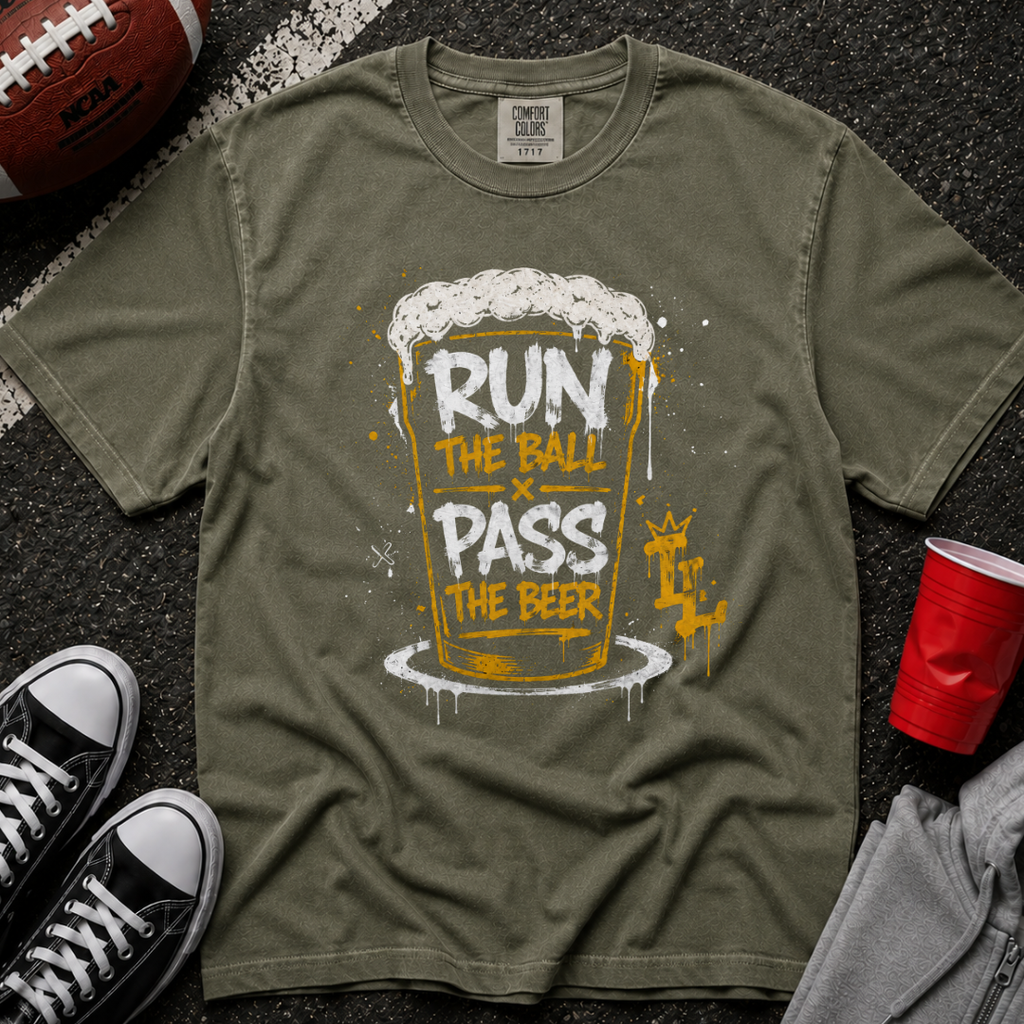 Run The Ball Pass The Beer T-Shirt