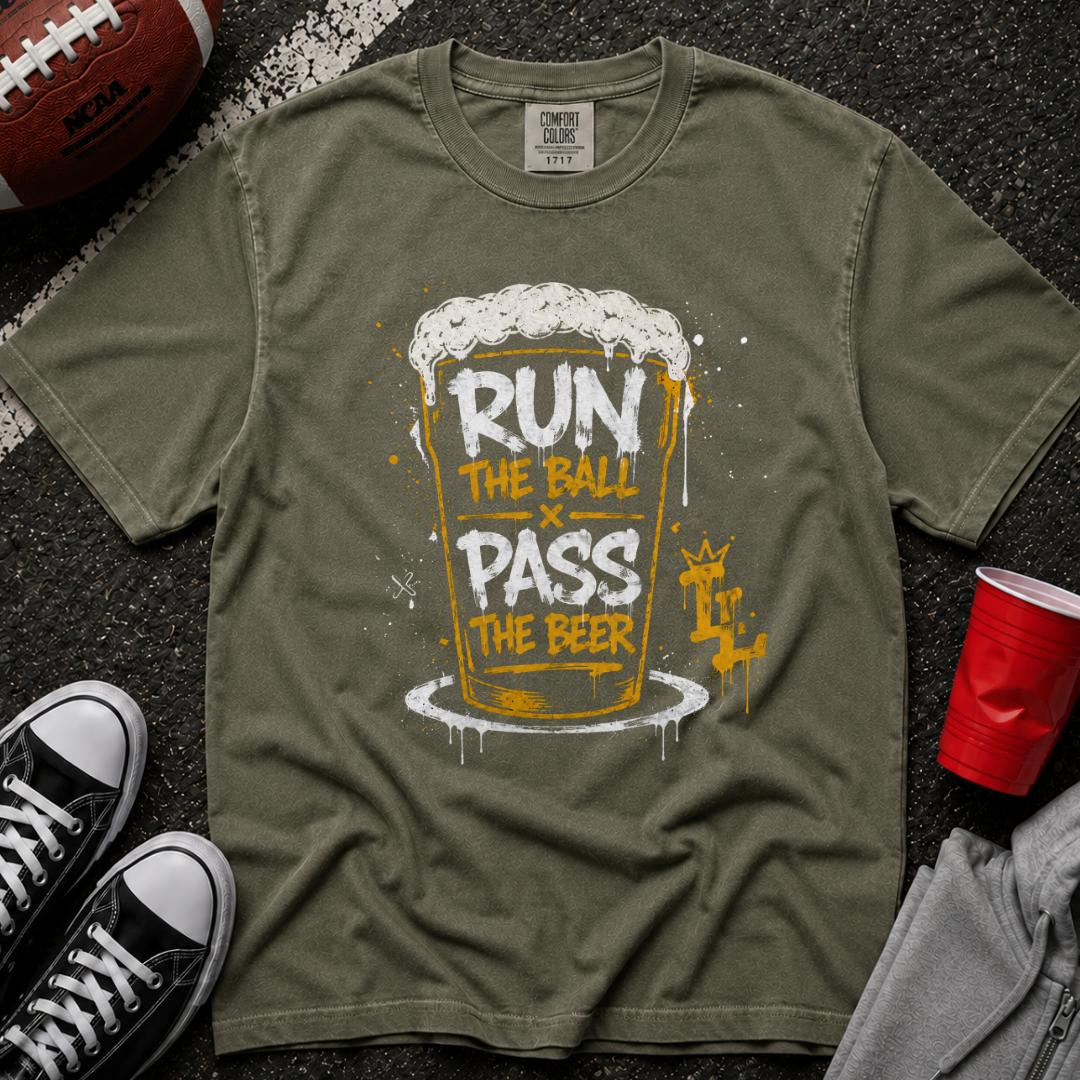 Run The Ball Pass The Beer T-Shirt
